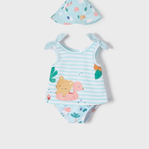 Mayoral Baby Girl 3- Piece Swimsuit Size:4-6 Months NWT